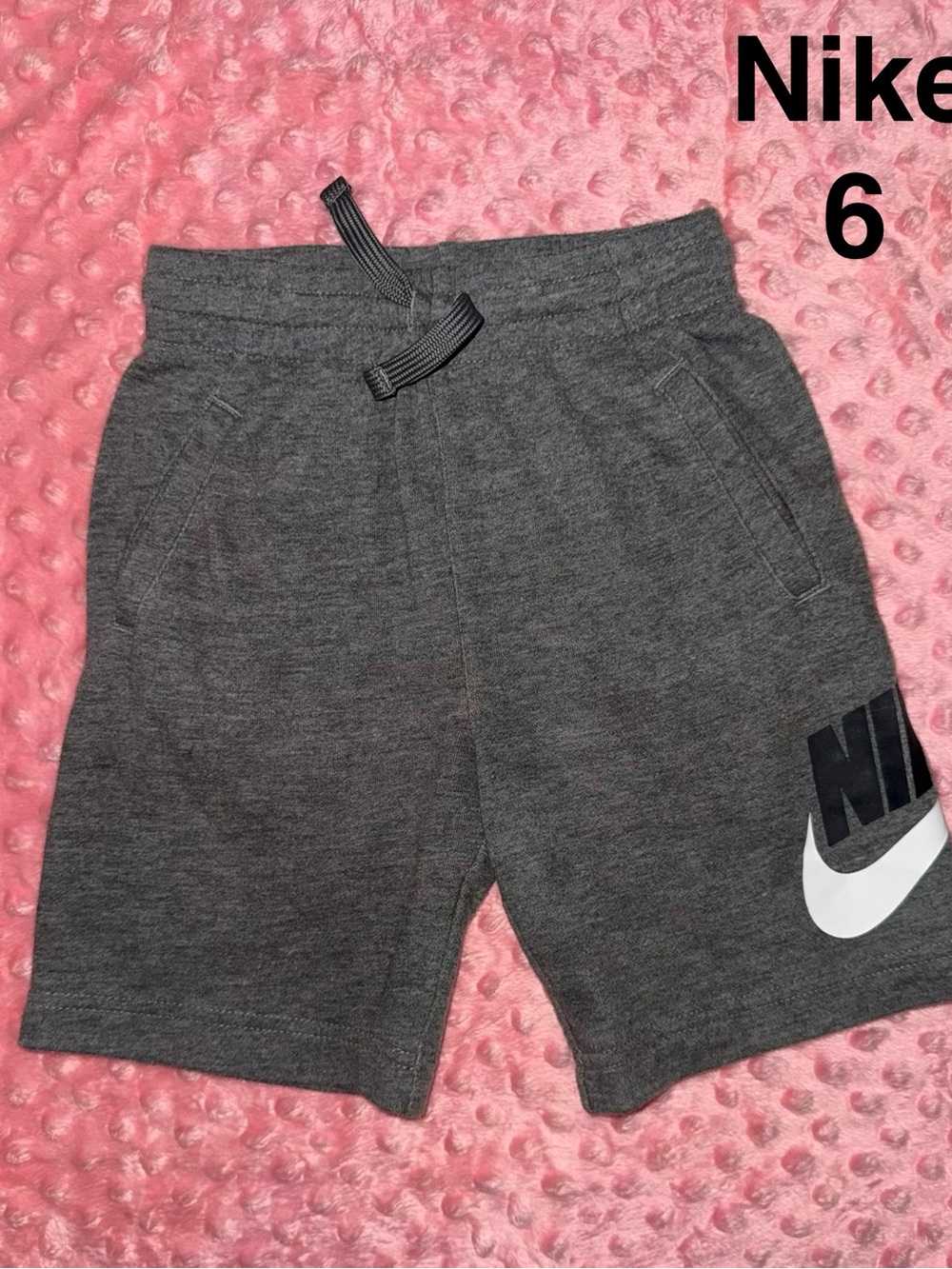 Nike Dark Gray Boys' Logo Athletic Shorts